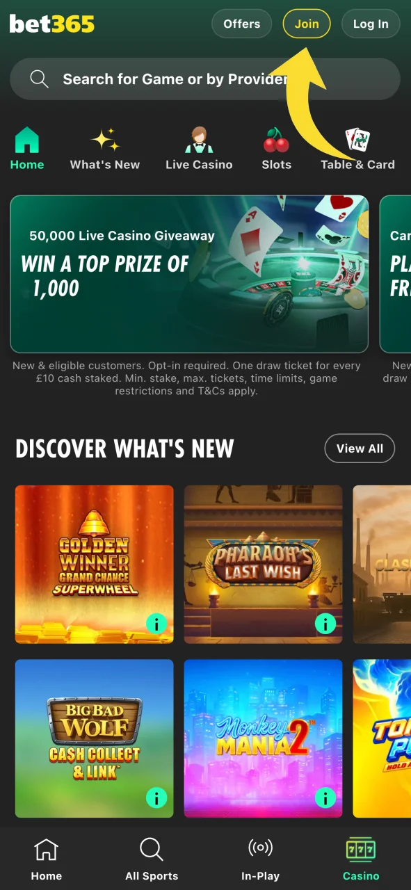 Register at Bet365 India to start playing poker online.