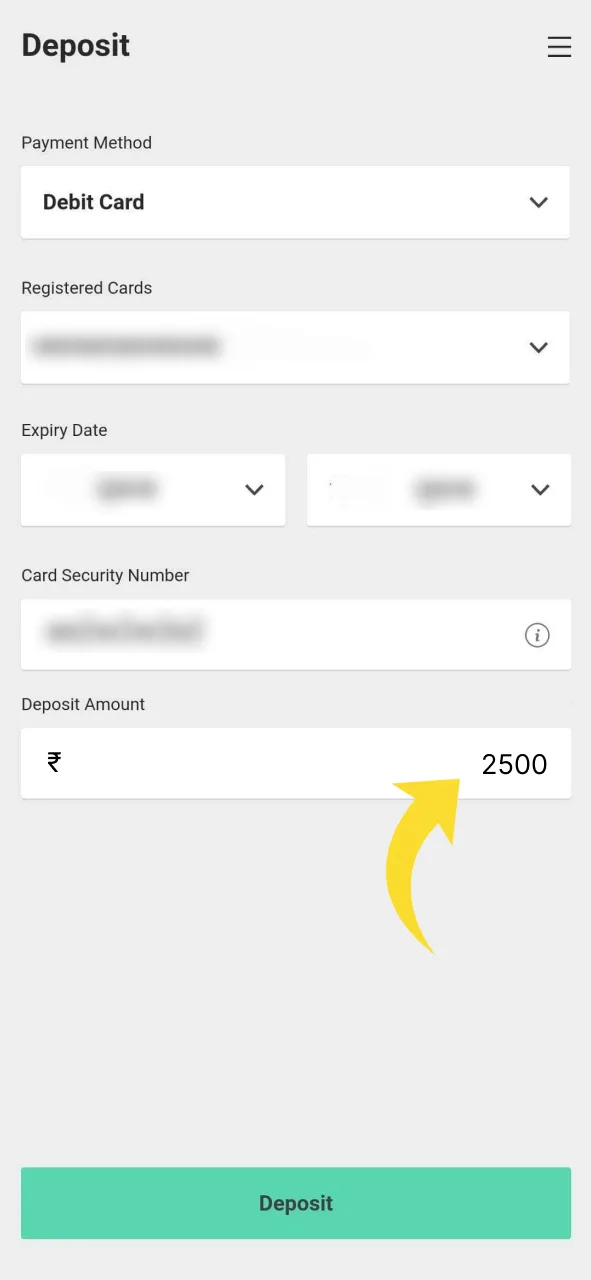 Open the Bet365 cashier to select your preferred payment method.