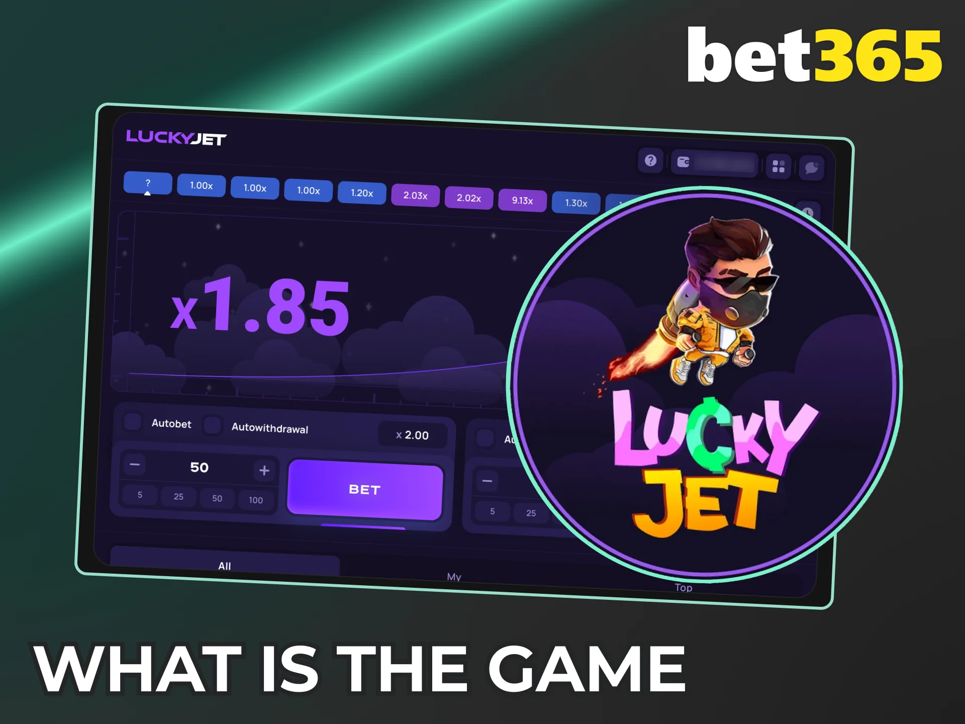 Play Lucky Jet at Bet365 and cash out before Lucky Joe flies away.
