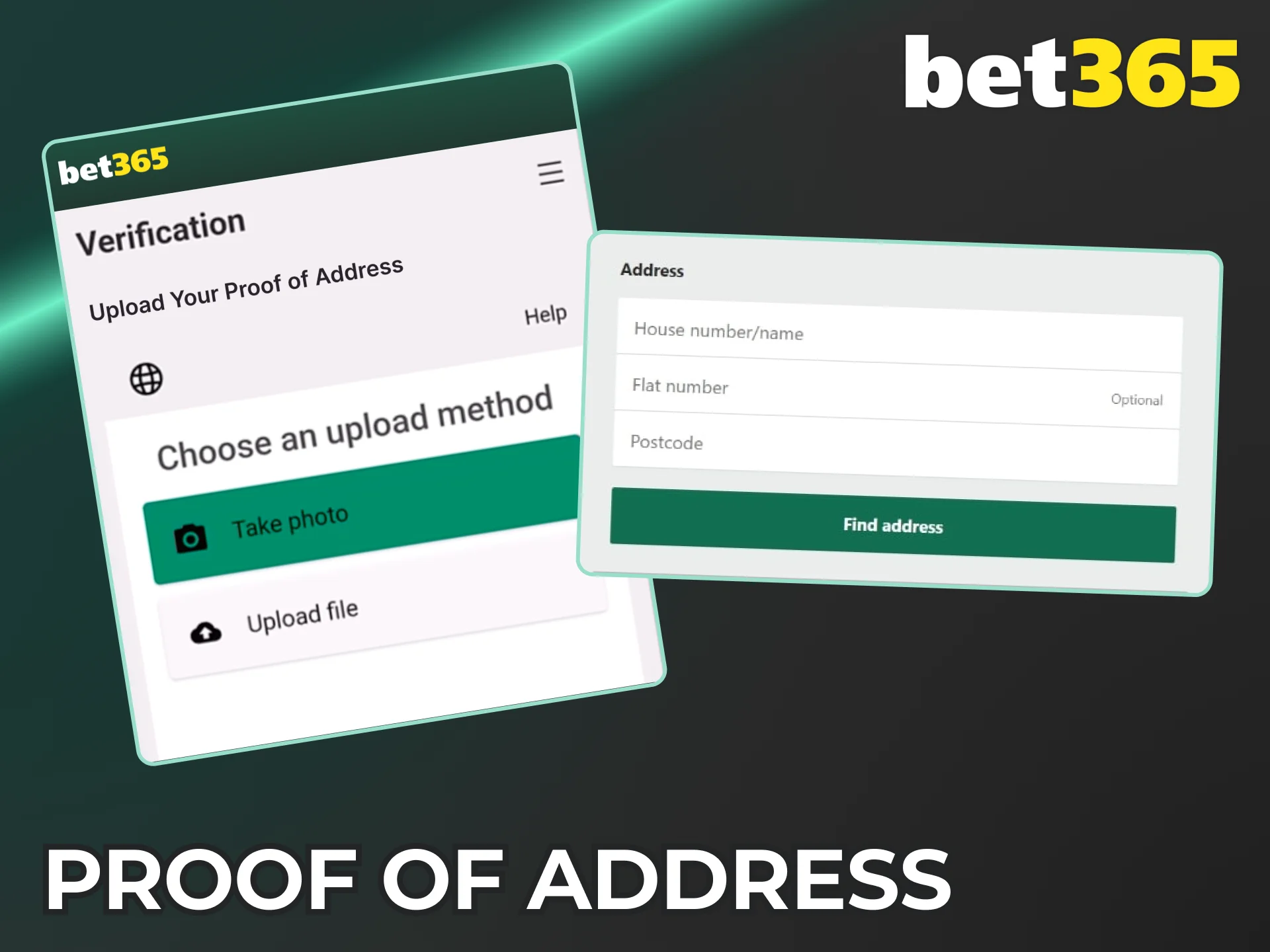 Submit a bank statement for Bet365 address verification.